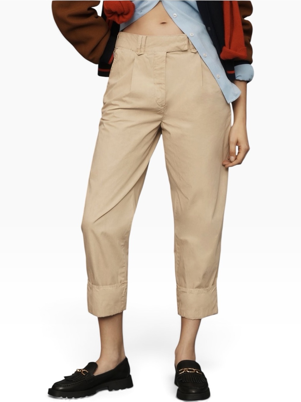 NWOT By Anthropologie High-Cuff Chino Pants